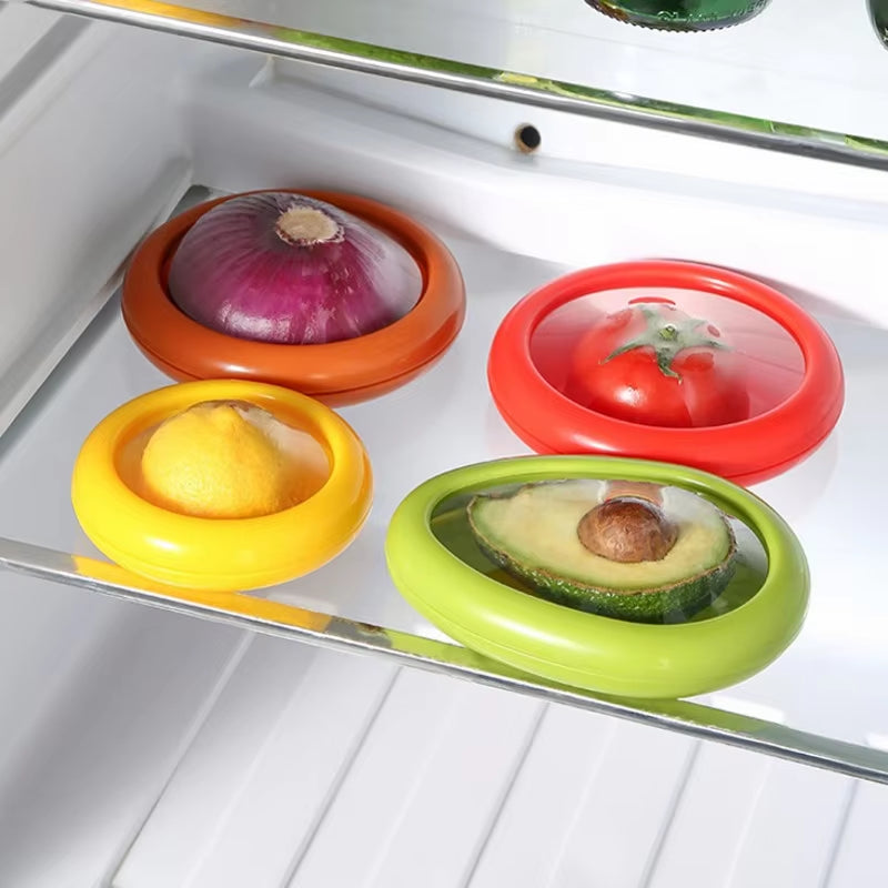 Reusable Food Saver Box Half Cut Fruit Freshing Retractable Film Storage Container Fruit Preservation Seal Cover Kitchen Tools